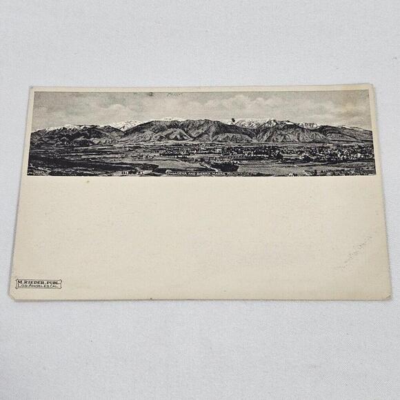Antique 1920s Post Card View From Mount Lowe Of Pasadena And Sierra Madres - Picture 1 of 4